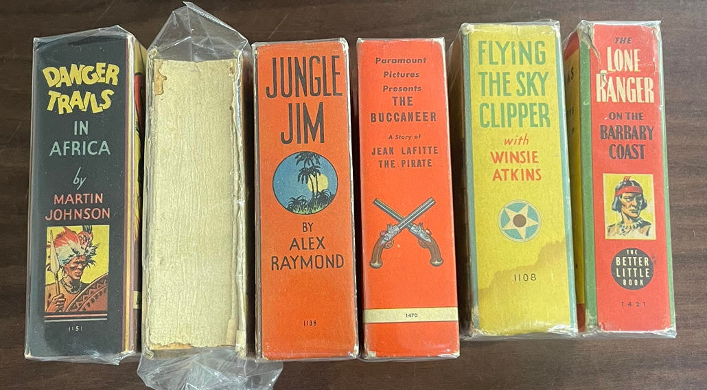 Vintage Big/Better Little Book lot of 6 Lone Ranger Jungle Jim The Buccaneer