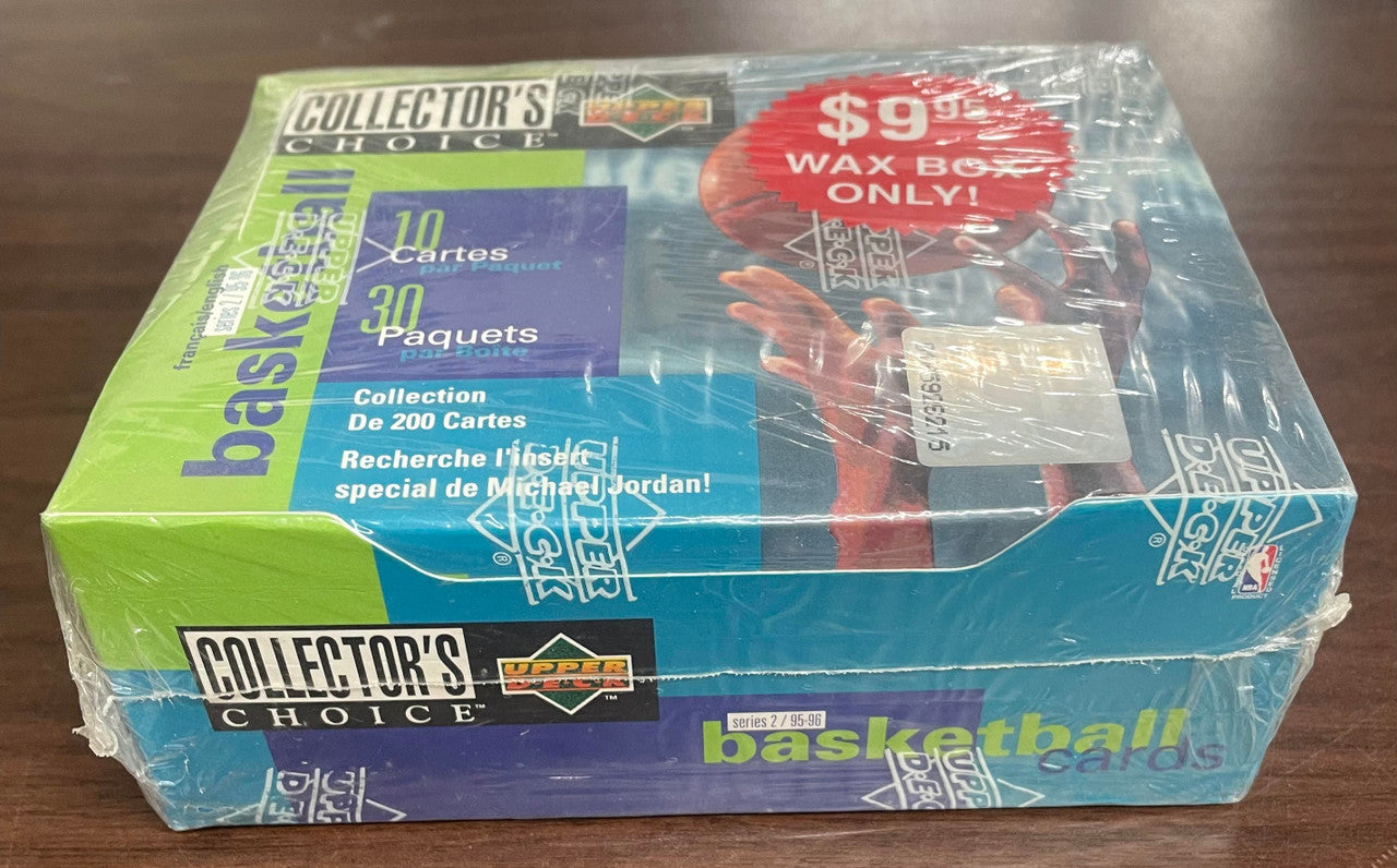 1995-96 Collector's Choice Series 2 Basketball 30-Pack Box French Factory Sealed