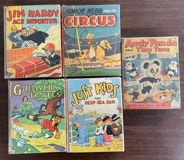 Vintage Big/Better Little Book lot of 5 Gulliver's Travels Jim Hardy Andy Panda