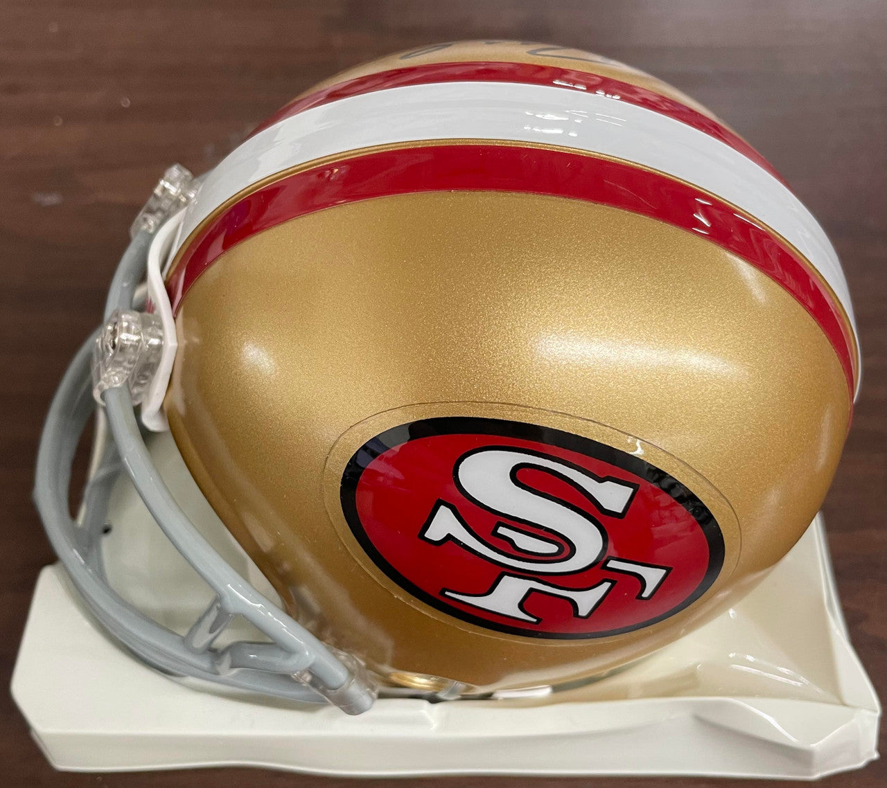 Jerry Rice Signed Autographed 49ers Riddell Mini Helmet JSA