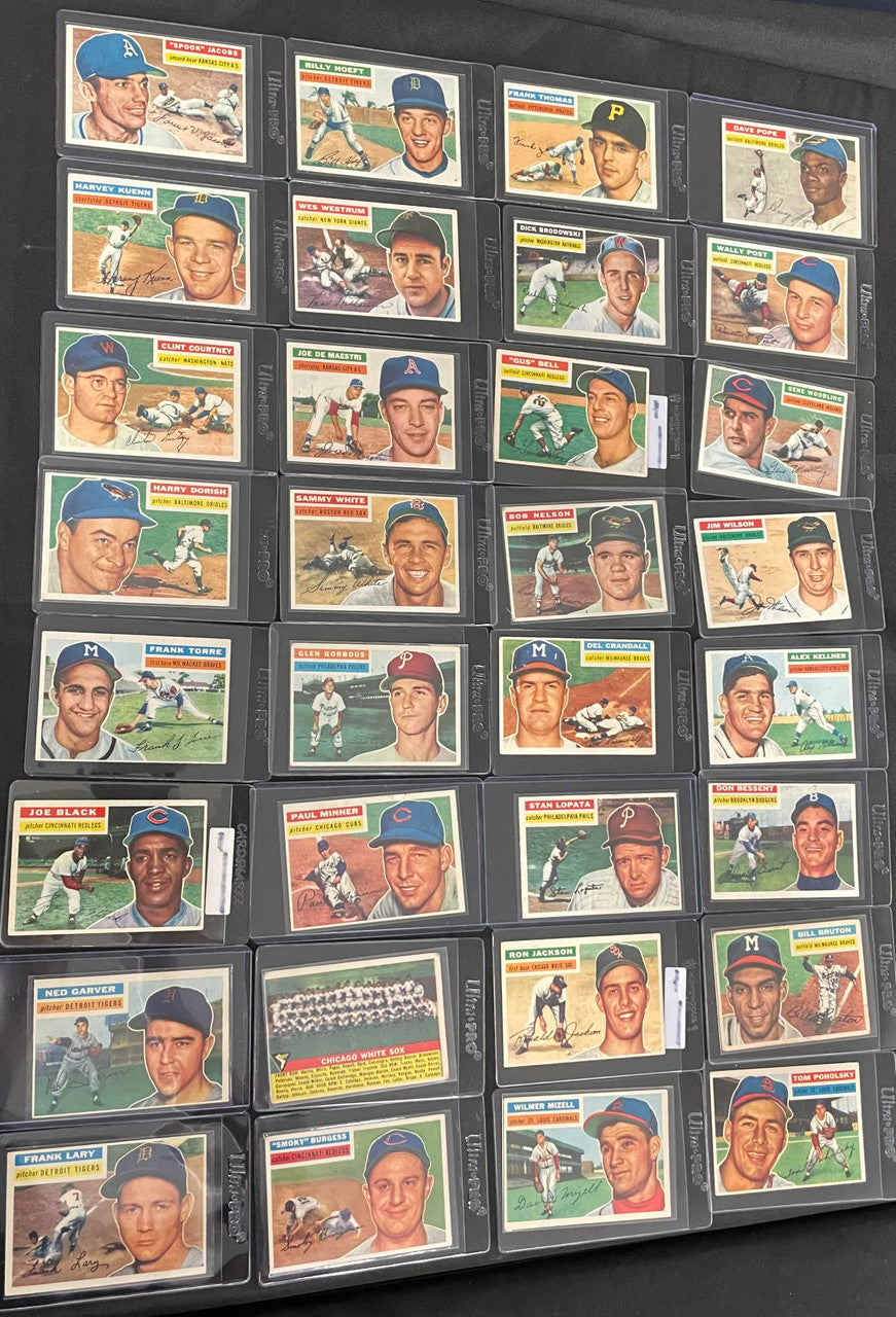 1956 Topps Baseball Near Complete Set 304/340 VG/EX-EX w/ Stars