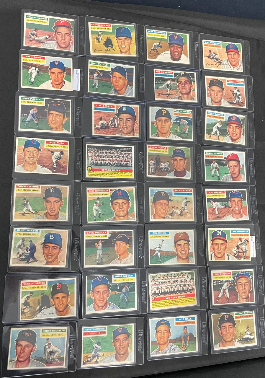 1956 Topps Baseball Near Complete Set 304/340 VG/EX-EX w/ Stars