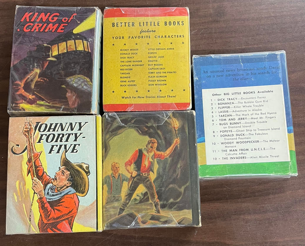 Vintage Big/Better Little Book lot of 5 Invaders Johnny Forty-Five Erik Noble