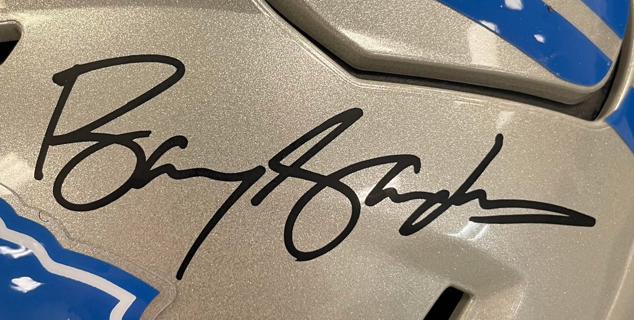 Barry Sanders Signed Autographed Authentic Speed Flex FS Helmet Schwartz