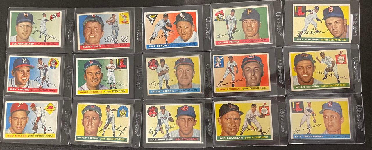1955 Topps Baseball Partial Complete Set 149/206 VG-VG/EX