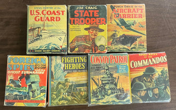Vintage Big/Better Little Book lot of 7 Punch Davis Steve Hunter Fighting Heroes