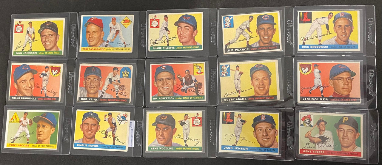 1955 Topps Baseball Partial Complete Set 149/206 VG-VG/EX