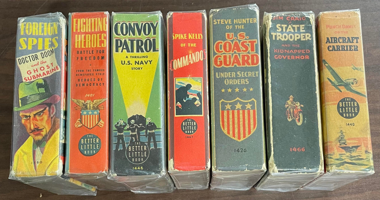Vintage Big/Better Little Book lot of 7 Punch Davis Steve Hunter Fighting Heroes
