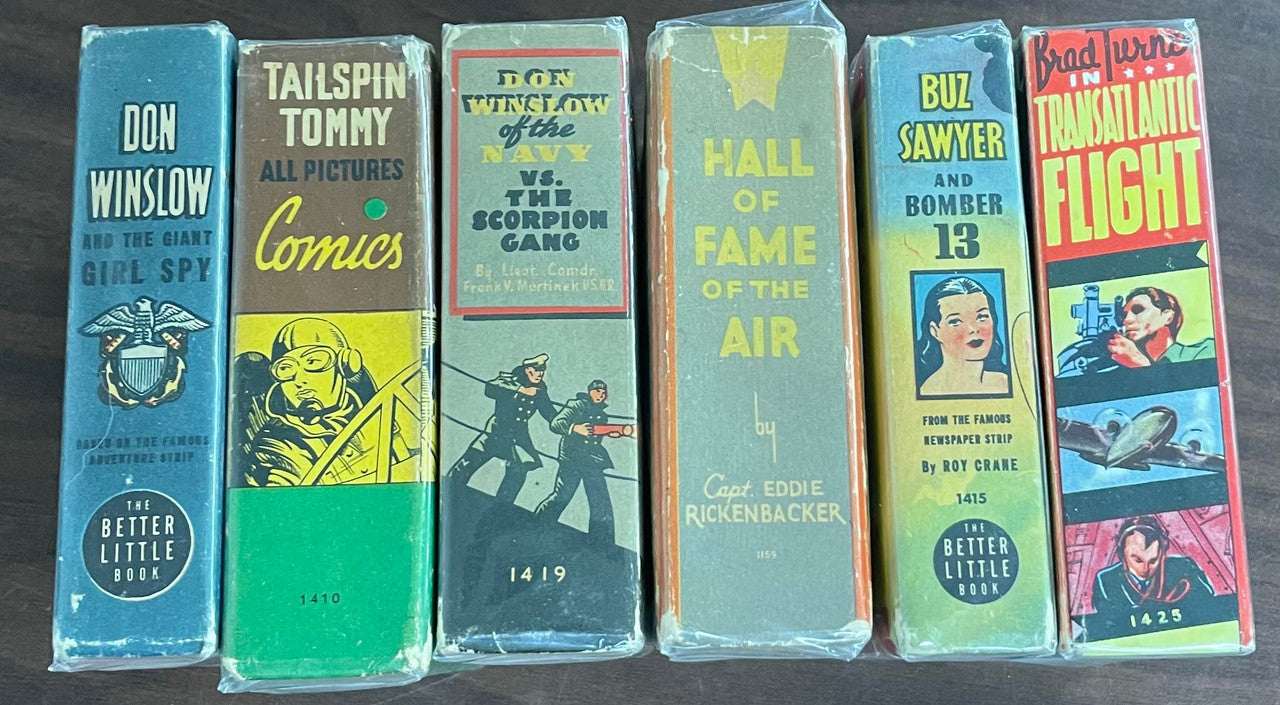 Vintage Big/Better Little Book lot of 6 Tailspin Tommy Don Winslow Buz Sawyer