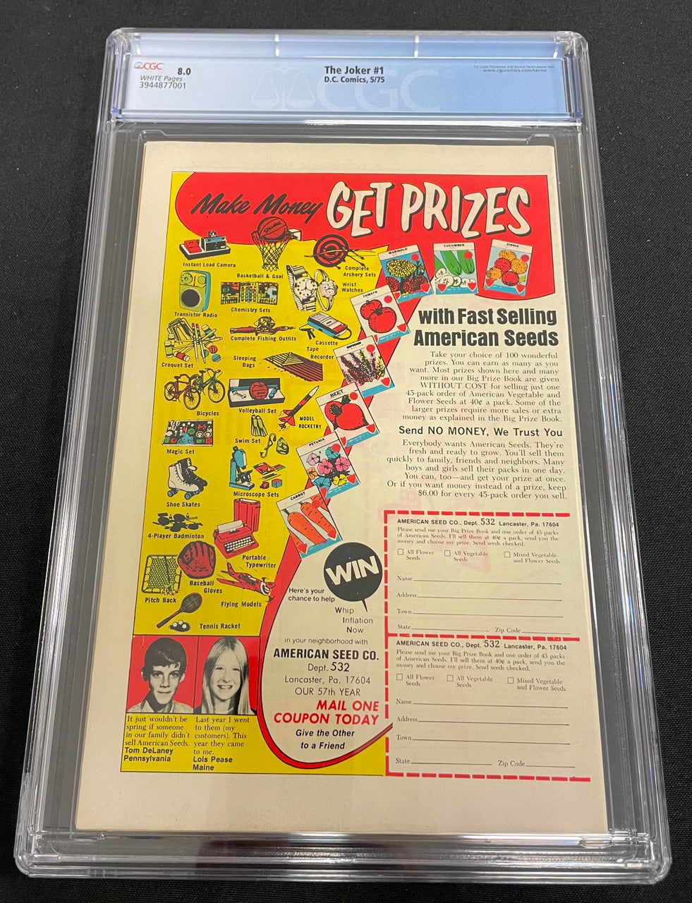 1975 DC Comics The Joker #1 1st Issue Comic Book CGC 8.0