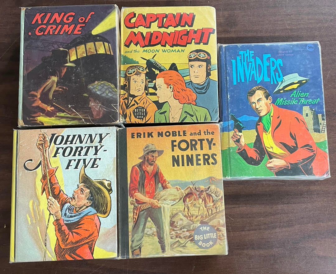 Vintage Big/Better Little Book lot of 5 Invaders Johnny Forty-Five Erik Noble