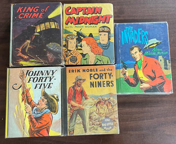 Vintage Big/Better Little Book lot of 5 Invaders Johnny Forty-Five Erik Noble