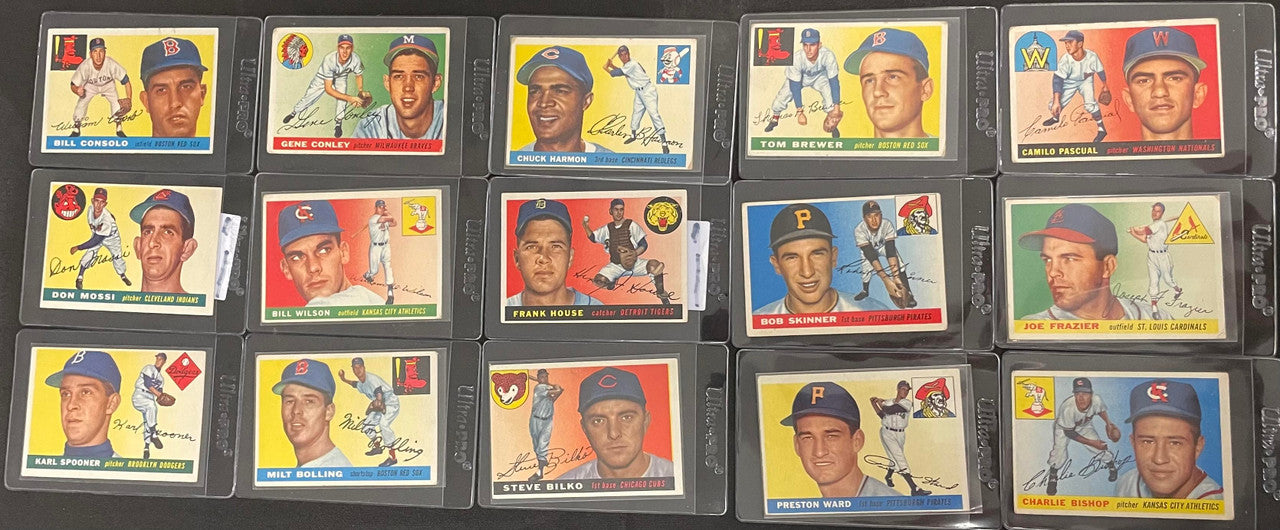 1955 Topps Baseball Partial Complete Set 149/206 VG-VG/EX