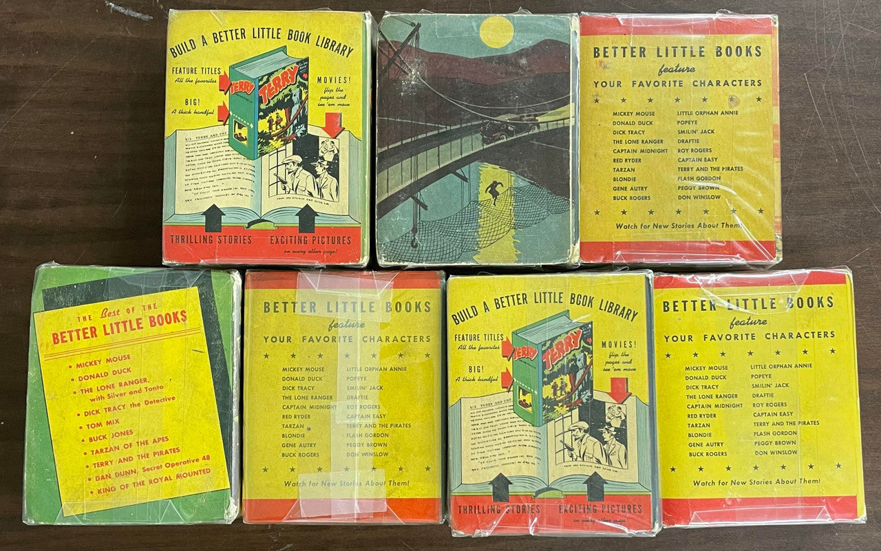 Vintage Big/Better Little Book lot of 7 Punch Davis Steve Hunter Fighting Heroes