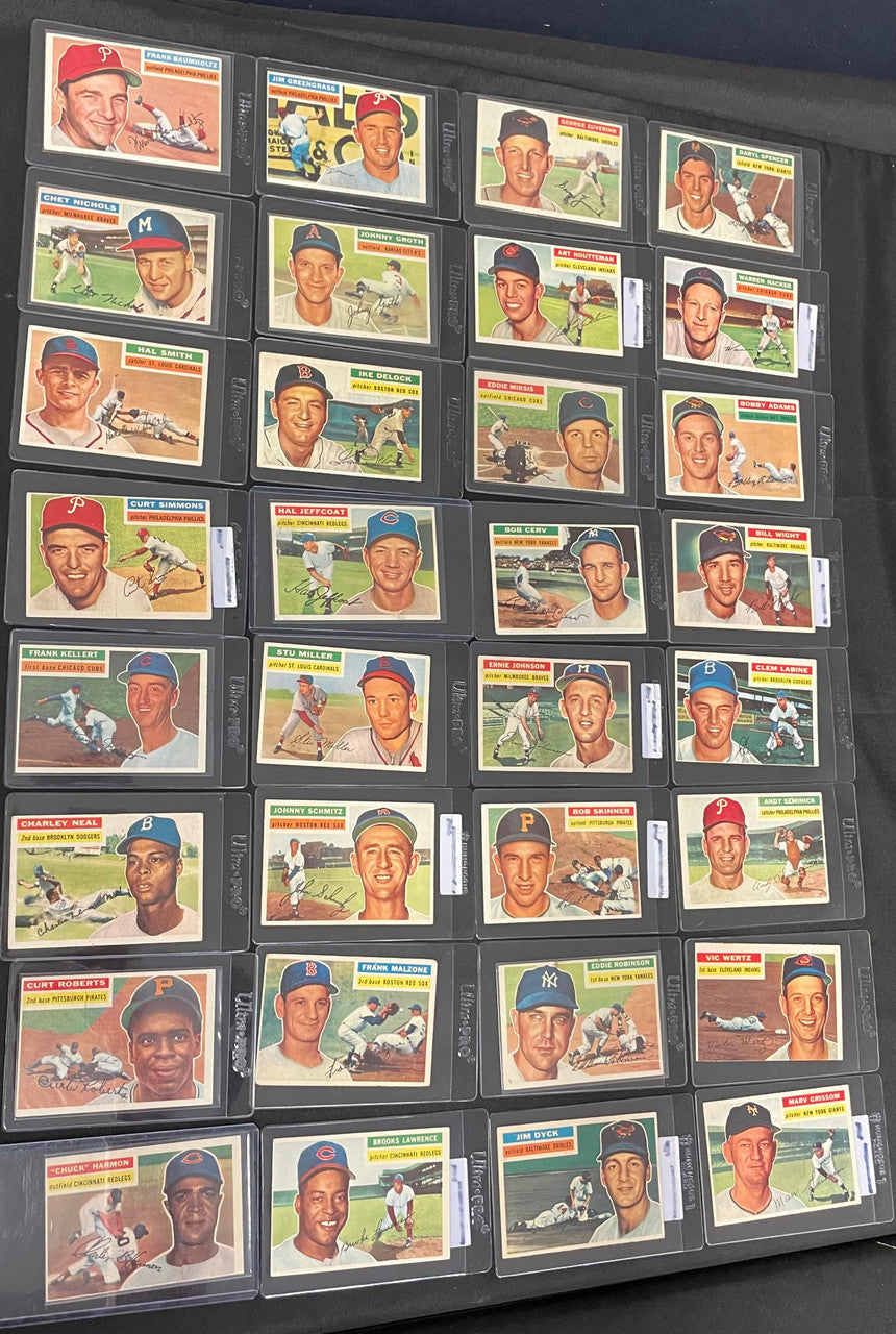 1956 Topps Baseball Near Complete Set 304/340 VG/EX-EX w/ Stars