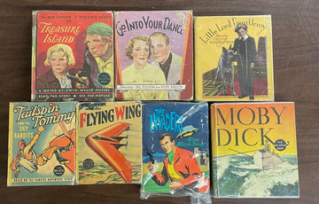 Vintage Big Little Book lot of 7 Flying Wing Tailspin Tommy Invaders Moby Dick