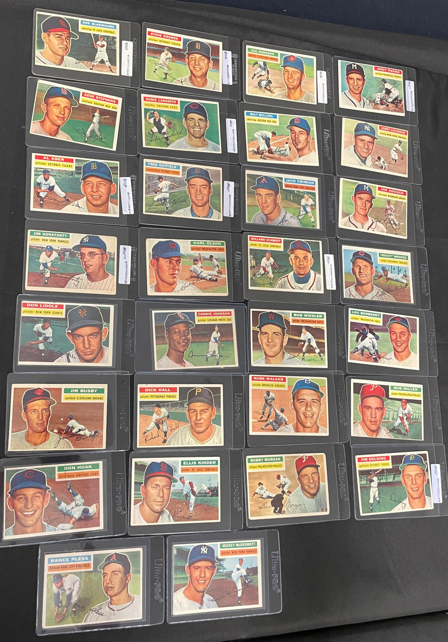 1956 Topps Baseball Near Complete Set 304/340 VG/EX-EX w/ Stars