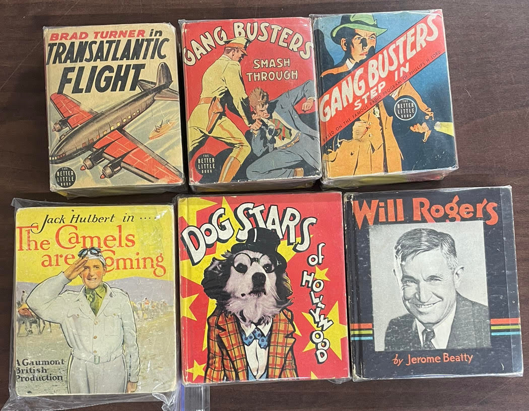 Vintage Big/Better Little Book lot of 6 Gang Busters Brad Turner Jack Hulbert