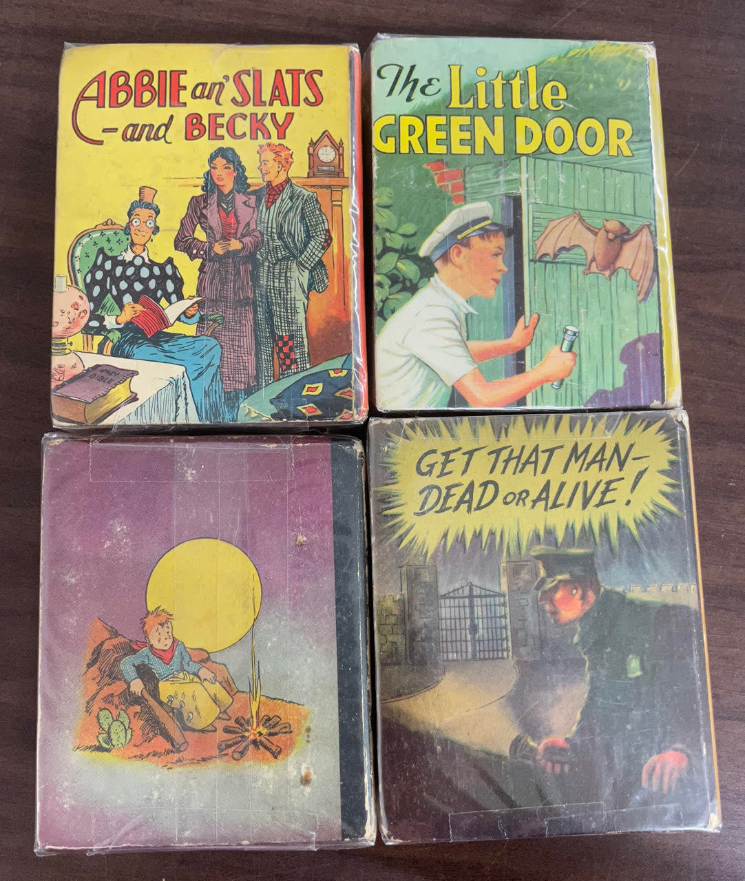 Vintage Big Little Book Lot of 4 Little Green Door In the Name of the Law