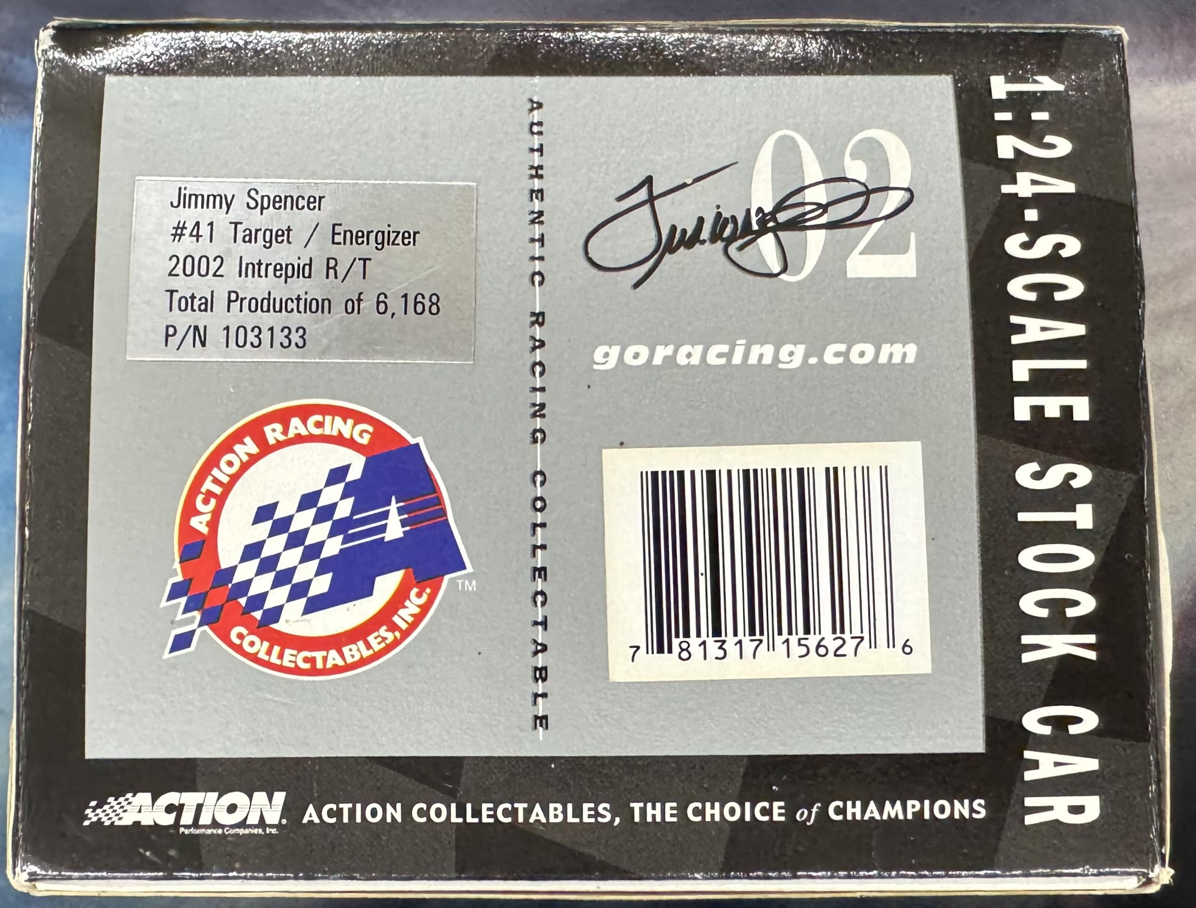 Jimmy Spencer #41 Energizer 2002 Intrepid Action Racing 1:24 Diecast Car /6168