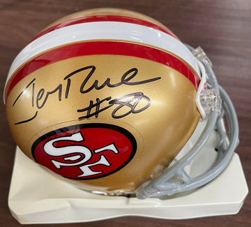 Jerry Rice Signed Autographed 49ers Riddell Mini Helmet JSA