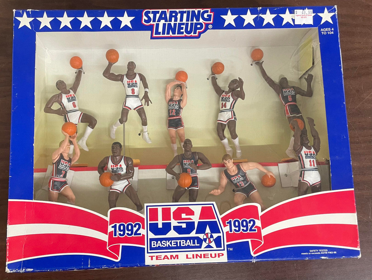 1992 Kenner Starting Lineup USA Basketball Dream Team Jordan Bird Magic NIB