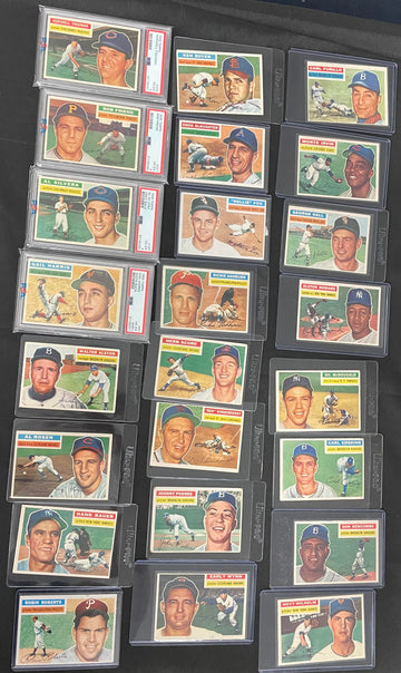 1956 Topps Baseball Near Complete Set 304/340 VG/EX-EX w/ Stars