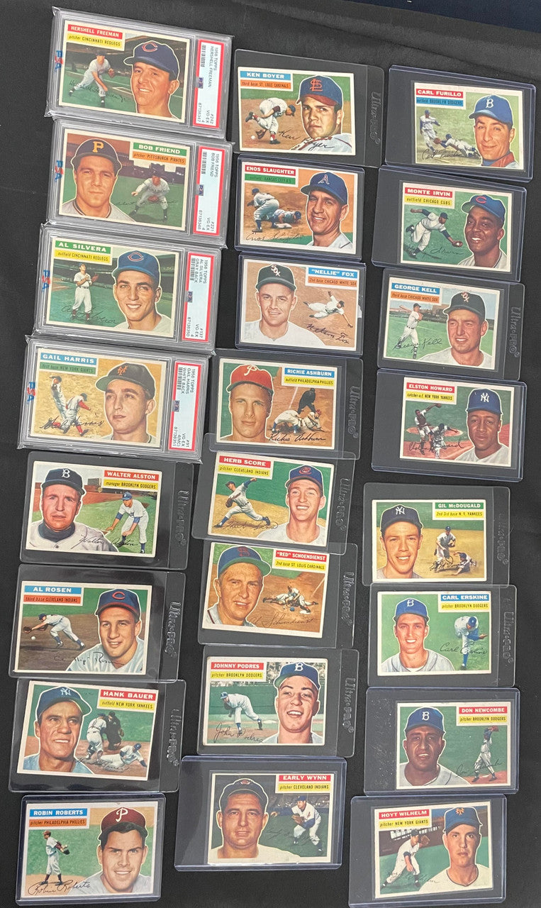 1956 Topps Baseball Near Complete Set 304/340 VG/EX-EX w/ Stars
