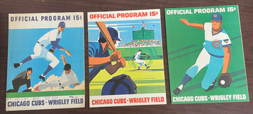 1970-1979 Chicago Cubs Program Lot of 12 w/ Team Poster & Old Timers Day