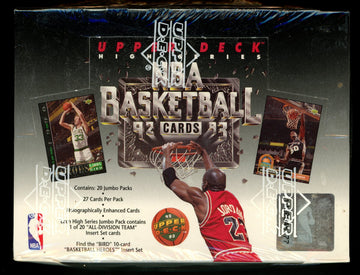 1992/93 Upper Deck High Series Basketball Jumbo Box Factory Sealed
