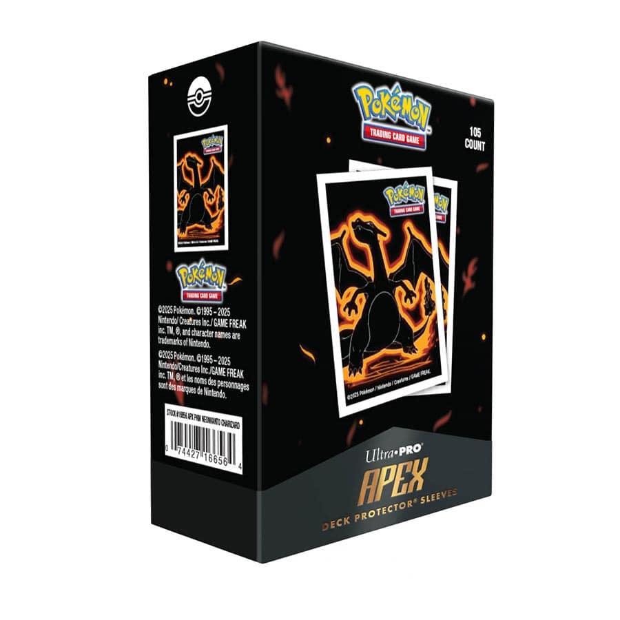 Ultra Pro: Pokemon Neon Kanto 105ct Apex Standard Sleeves - Charizard