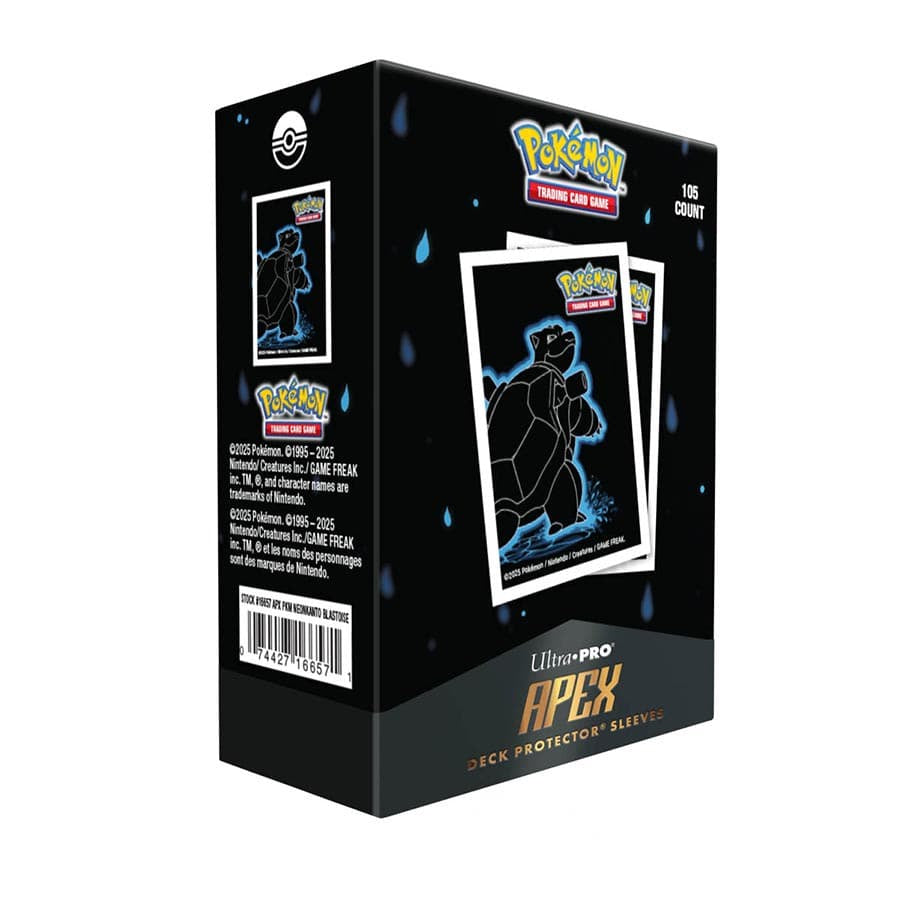 Ultra Pro: Pokemon Neon Kanto 105ct Apex Standard Sleeves - Blastoise