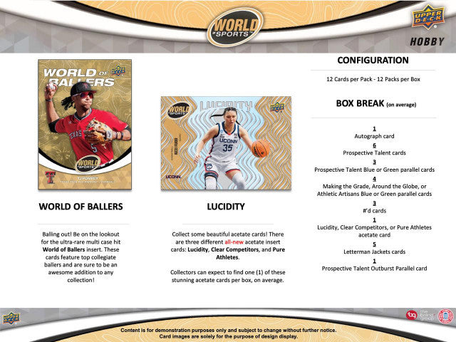 2025 Upper Deck World of Sports Volume 1 Hobby Box