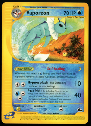 Pokemon Vaporeon Skyridge #33/144