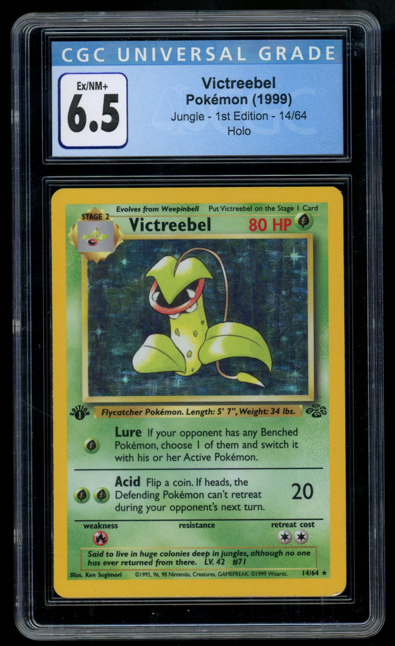 1999 Pokemon Victreebel Jungle 1st Edition Holofoil 14/64 CGC 6.5