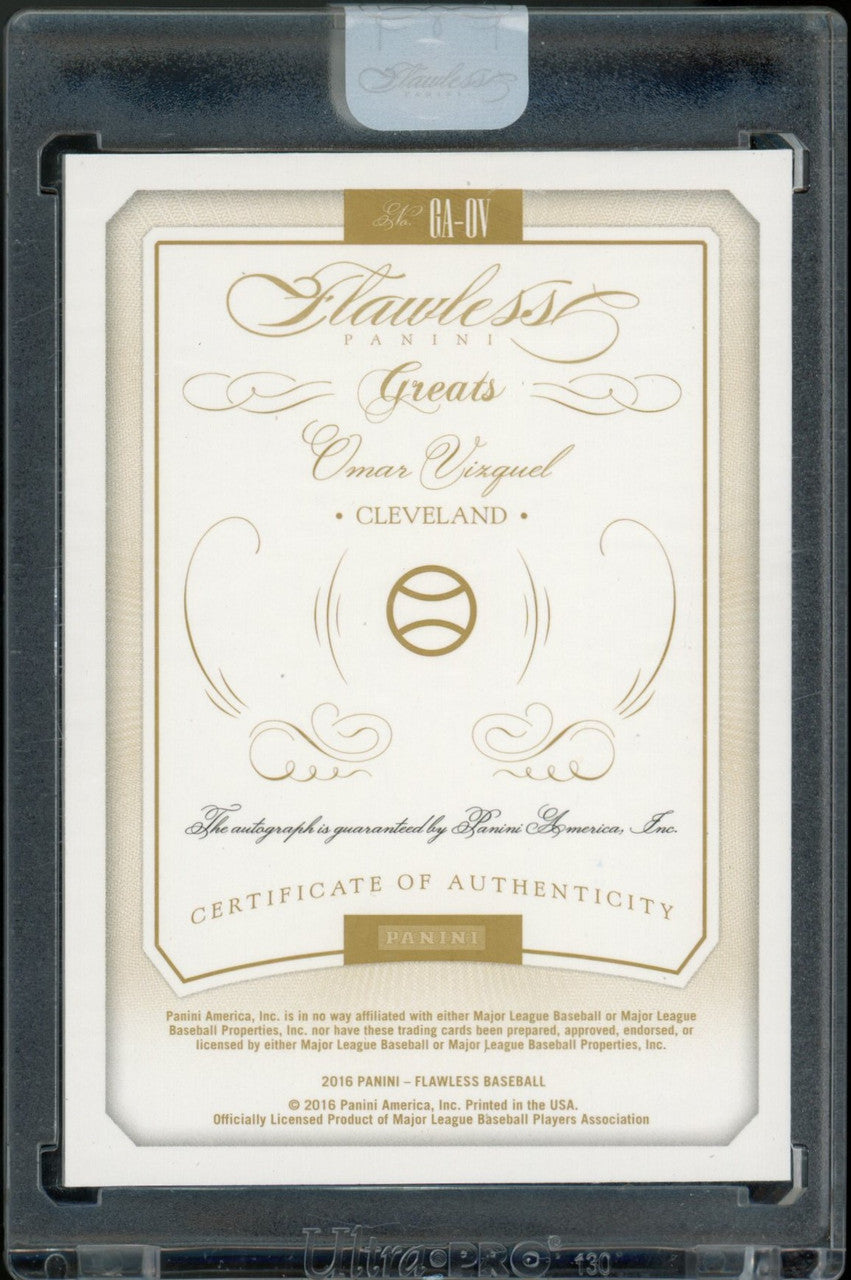 2016 Flawless Greats Omar Vizquel Auto /20 #GA-OV
