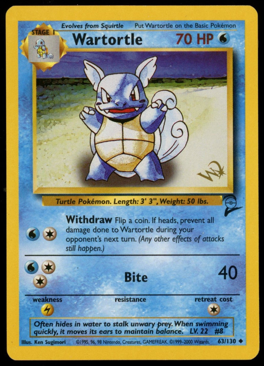 Pokemon Wartortle WOTC Base Set 2 Promo #63/130
