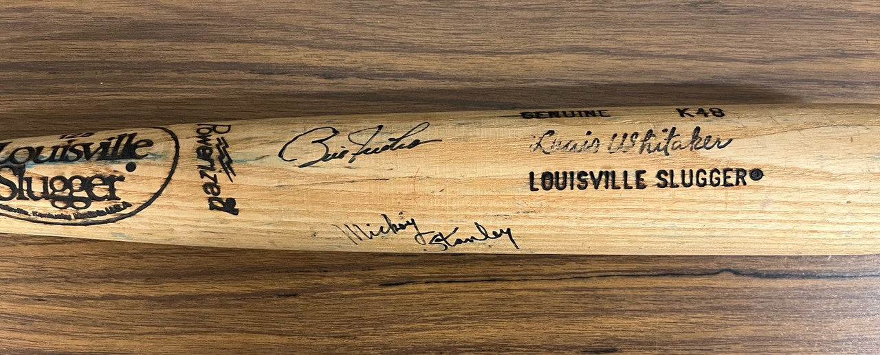 Lou Whitaker Game Used Bat Signed By Mickey Stanley & Bill Freehan JSA