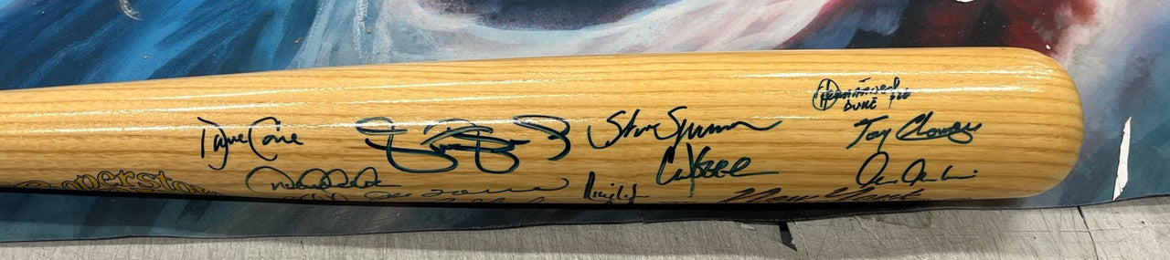 1999 New York Yankees Team of the Century Autographed Signed Bat /99 JSA