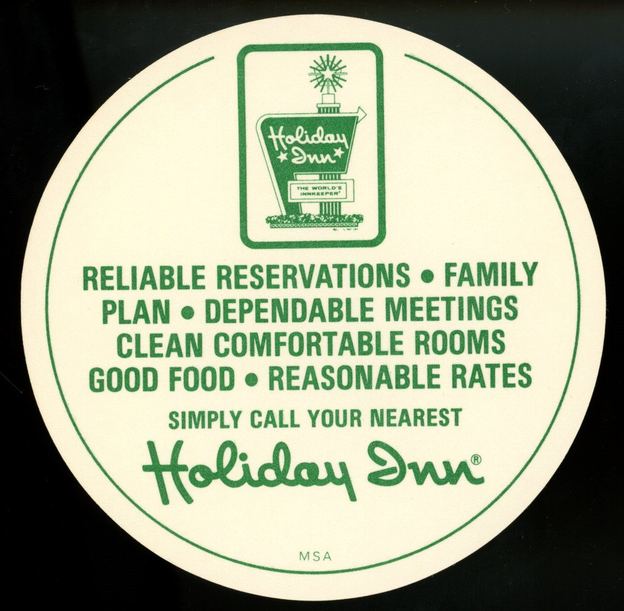 1977 Holiday Inn Robin Yount MSA Disc